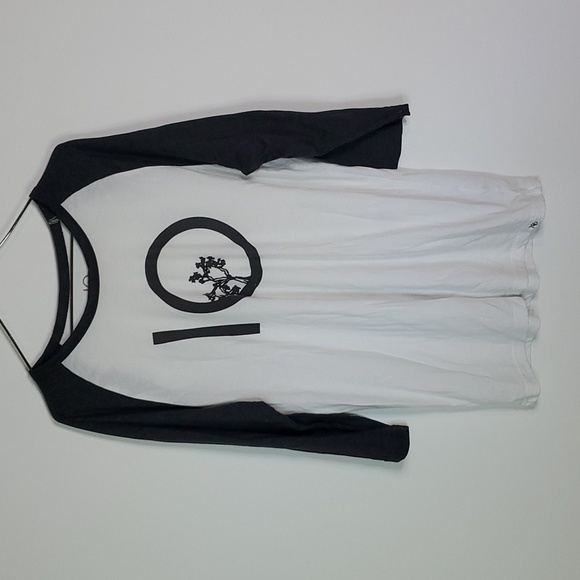 TENTREE medium grey and white long sleeve shirt - Picture 1 of 7